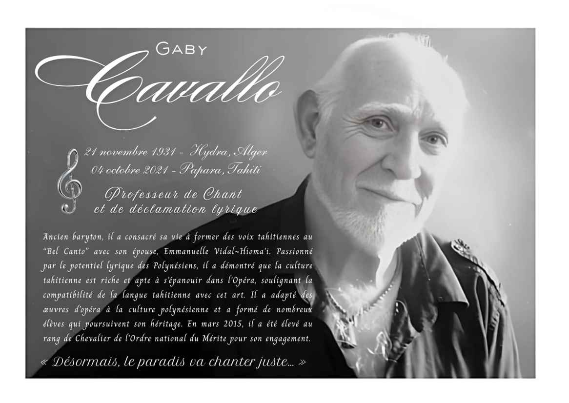 Gabriel dit Gaby CAVALLO, la photo de sa plaque tombale date de 2015.