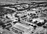 inkermann,vue aerienne sur la place de l'eglise