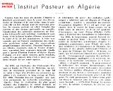 L'Institut Pasteur en Algérie 
