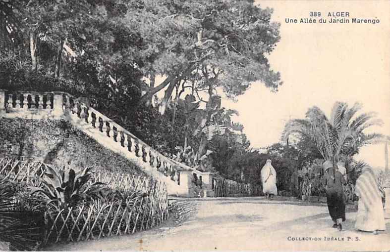 jardin marengo,une allee, les escaliers