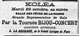 La tournée BIJOU-CONCERT