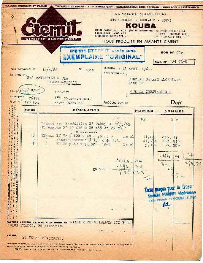 kouba,eternit,societe algerienne,gue-de-constantine