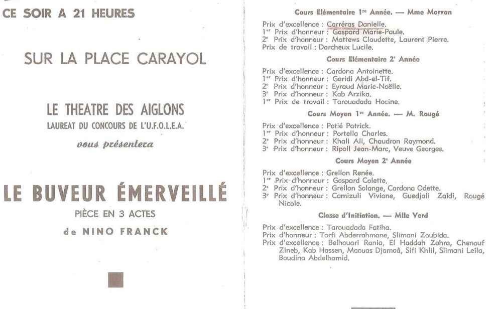 DISTRIBUTION DES PRIX - Année 1954-1955