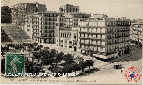 Alger : boulevard et square Laferrière , la Dépêche Quotidienne,