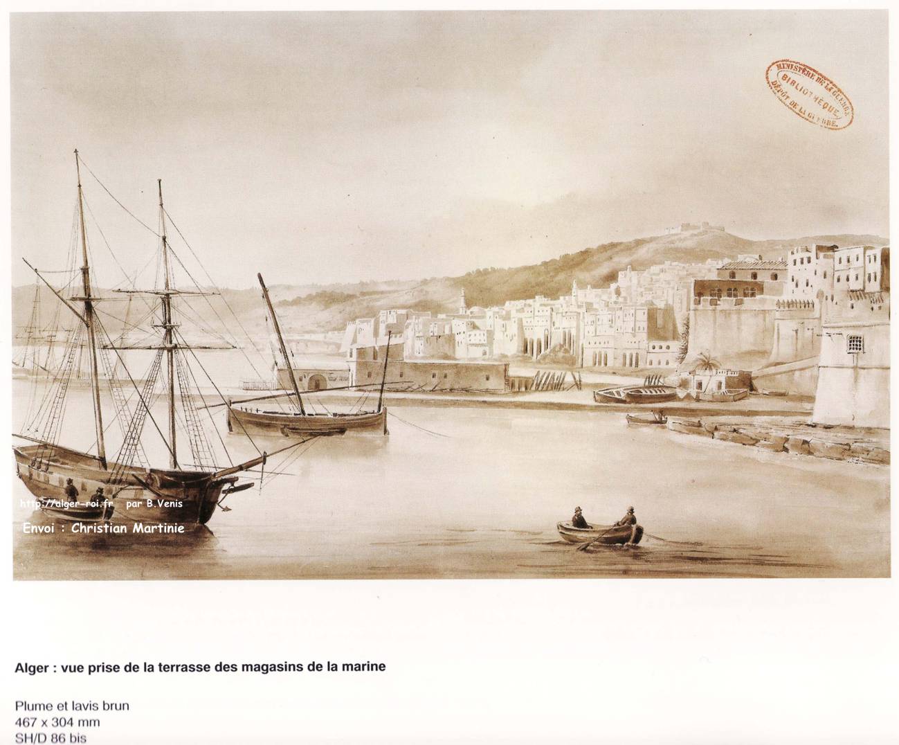 Vue d'Alger prise de la terrasse des magasins de la marine