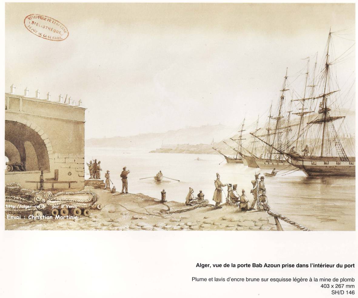 Vu de la porte de Bab-Azoun prise dans l'intérieur du port *