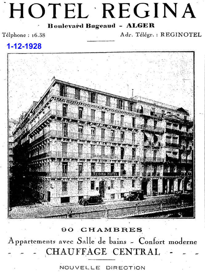 Hôtel REGINA au 27 du boulevard