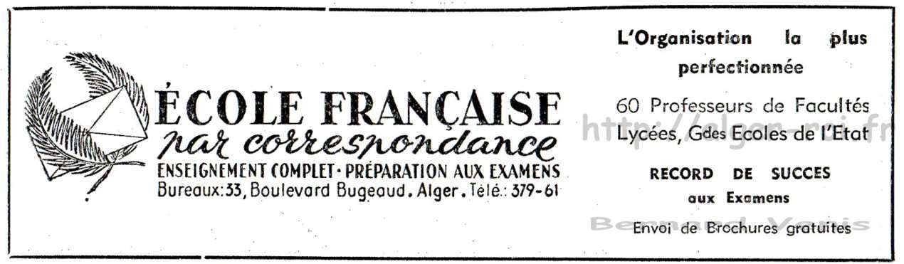 ECOLE FRANÇAISE par CORRESPONDANCE