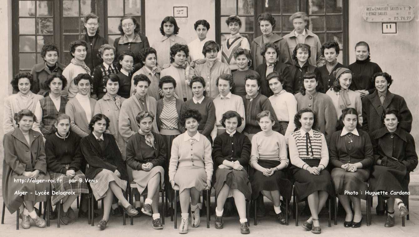 photos de classes,lycée delacroix,1b3cm,1952-1953