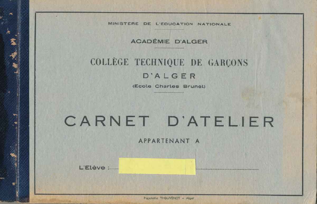 Carnet d'atelier 