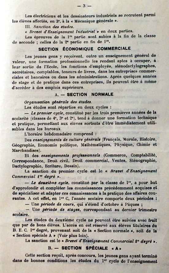 Document réalisé pour le concours d’entrée du 24 juin 1954.