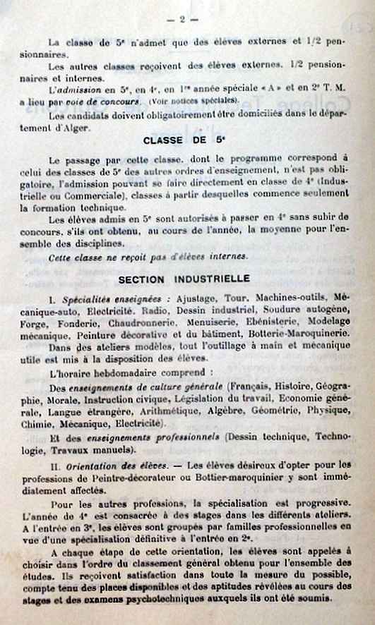 Document réalisé pour le concours d’entrée du 24 juin 1954.