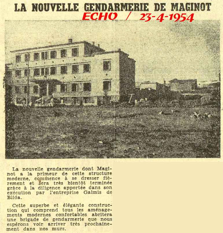 LA NOUVELLE GENDARMERIE DE MAGINOT 