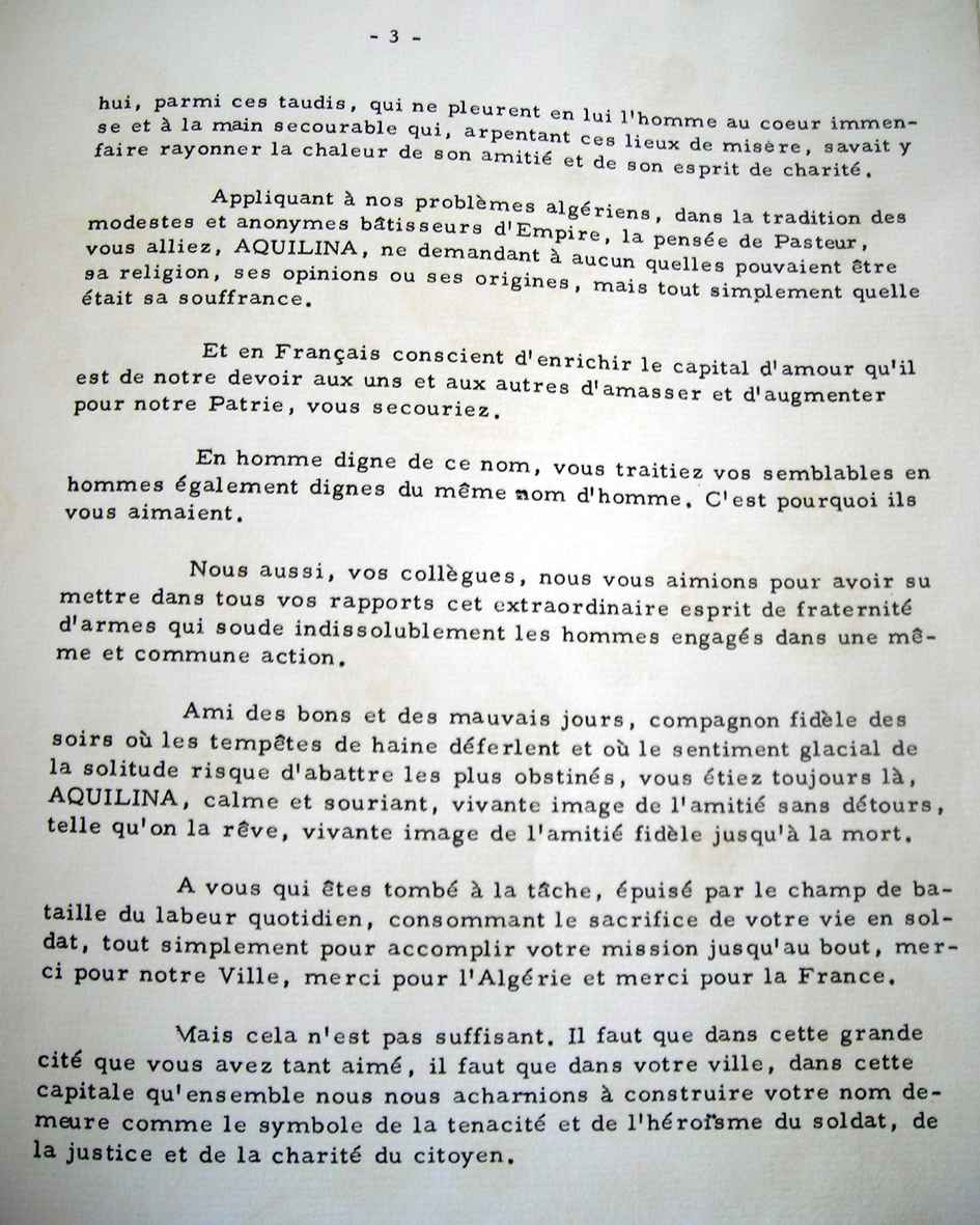 Eloge funèbre du 17 novembre 1956