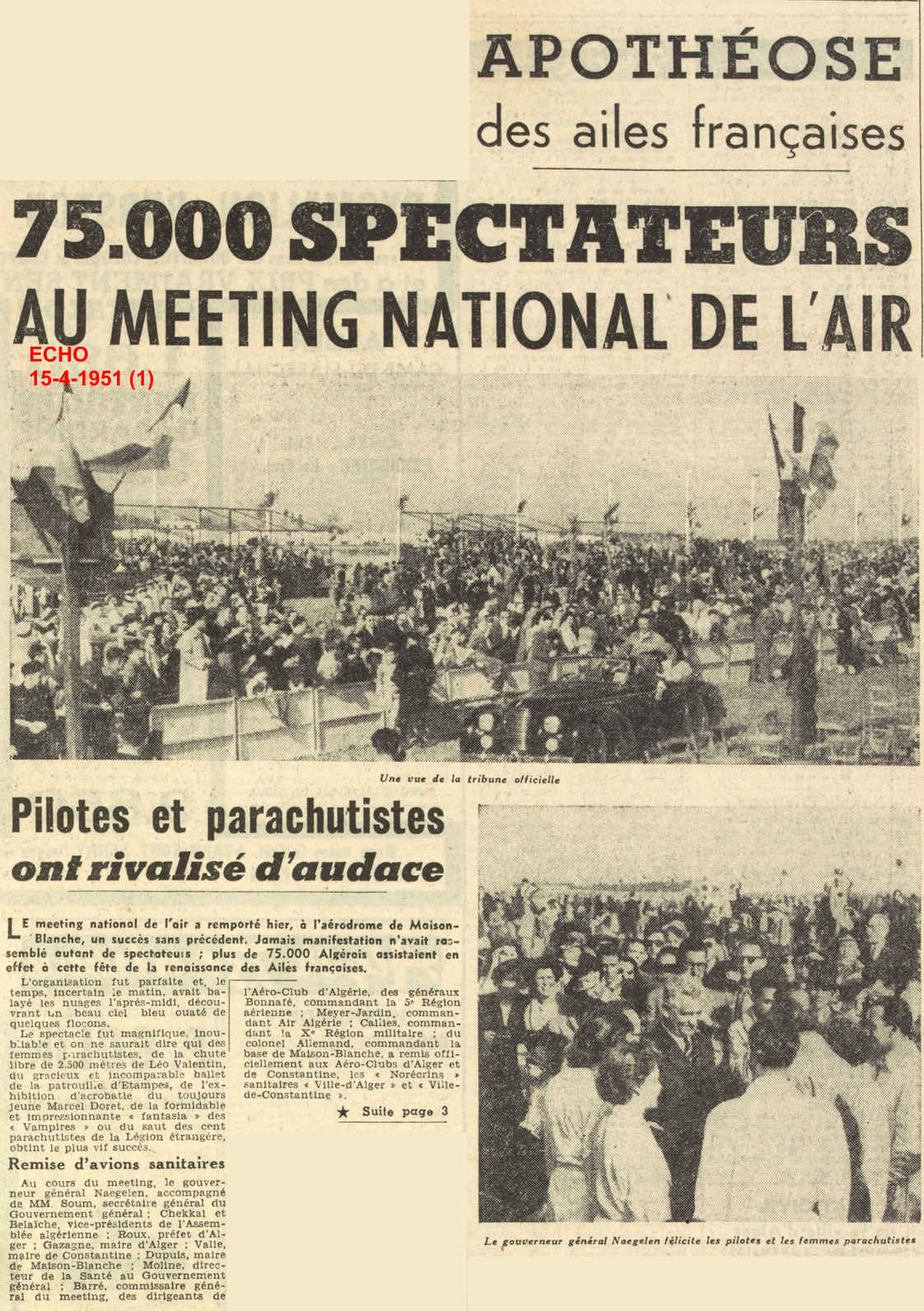 LES ALGÉRIENS VERRONT POUR LA PREMIÈRE F0IS