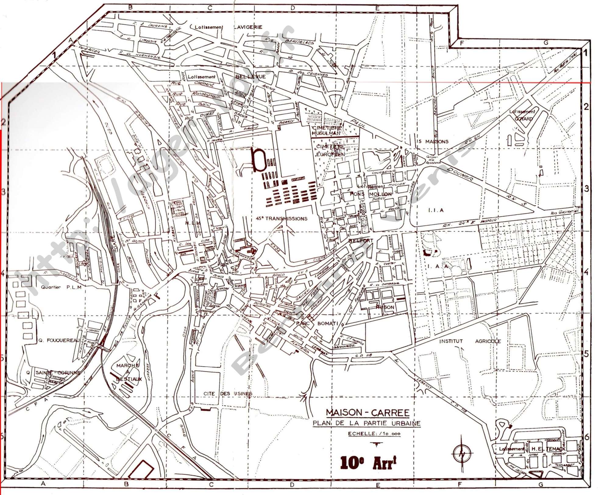 PLAN de la PARTIE URBAINE