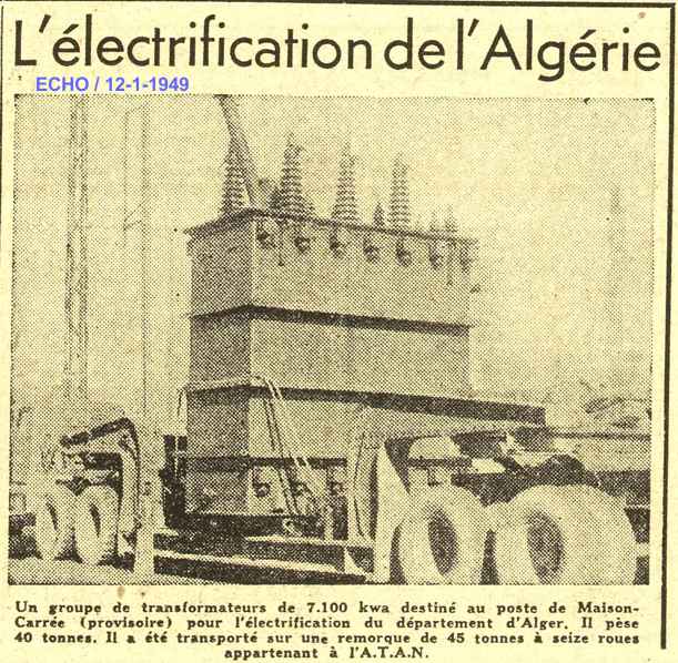 L'électrification de l'Algérie