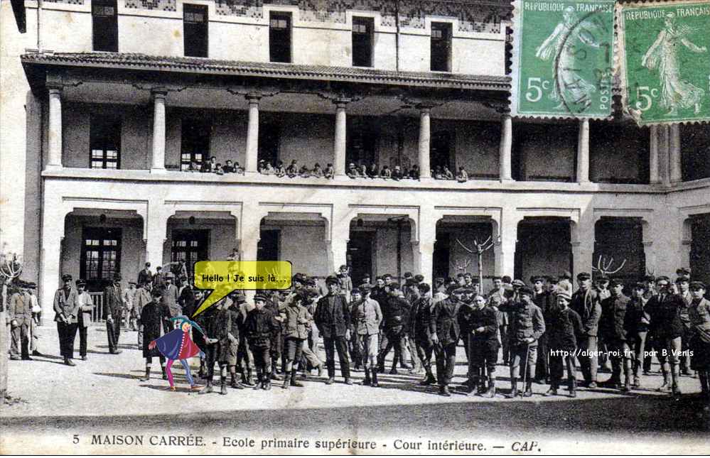 Maison-Carrée,cour de l'ecole primaire superieure