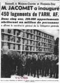 M. JACOMET a inauguré 450 1ogements de I'ARM. AF.