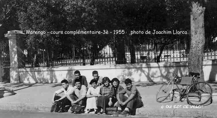 La 3è du cours complémentaire de Marengo, 1955