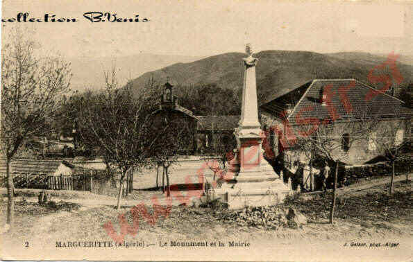 Margueritte, le monument et la mairie