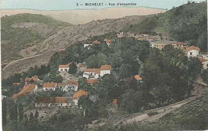 michelet,kabylie du djurdjura,vues d'ensemble du village