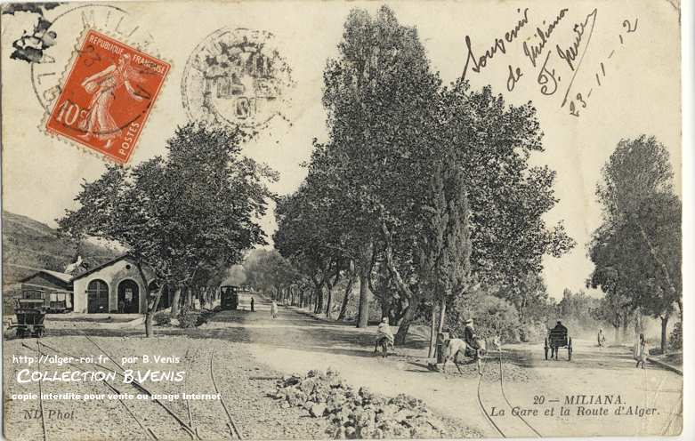 La gare et la route d'Alger