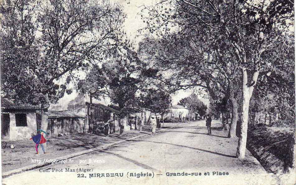 mirabeau,kabylie,grande rue et place