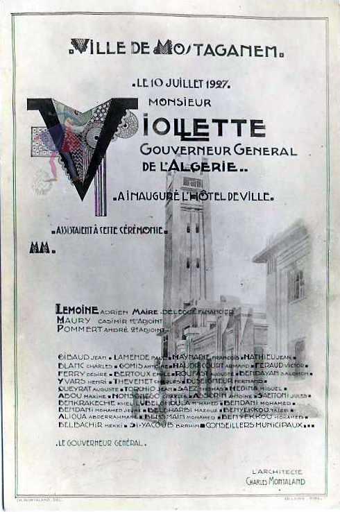 Inauguration de l'hôtel de ville et la poste