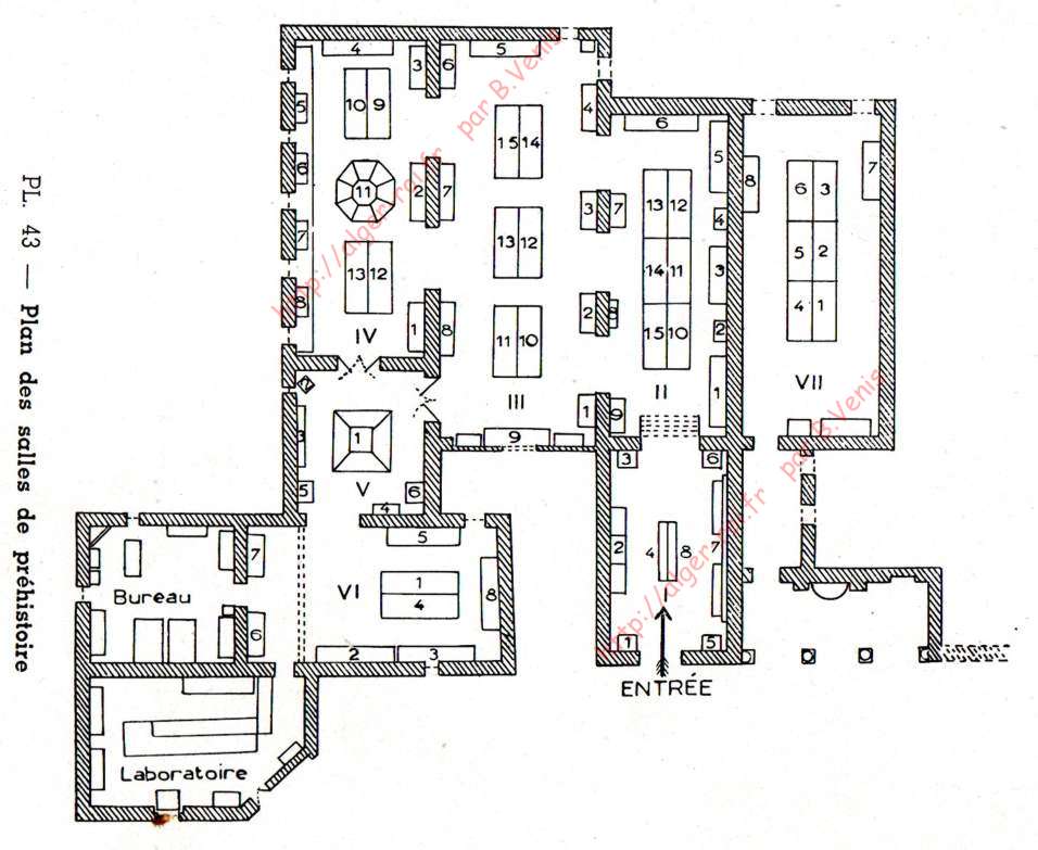 Plan des salles de la préhistoire
