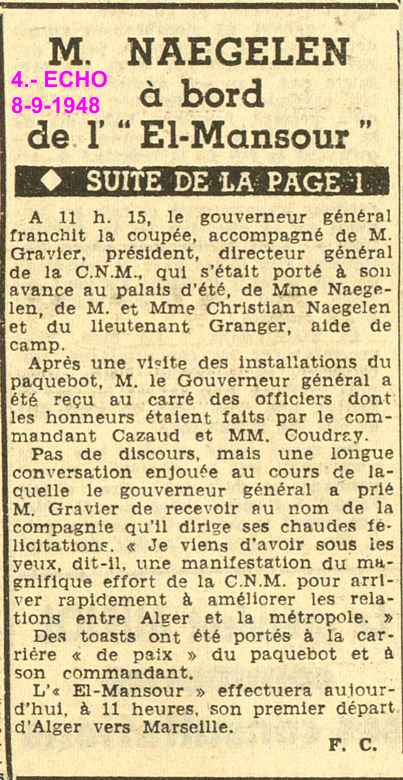 - UNE RÉSURRECTION (.. Résurrection ? voir le El Mansour des années 30) 