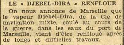 Le Djebel-Dira renfloué.