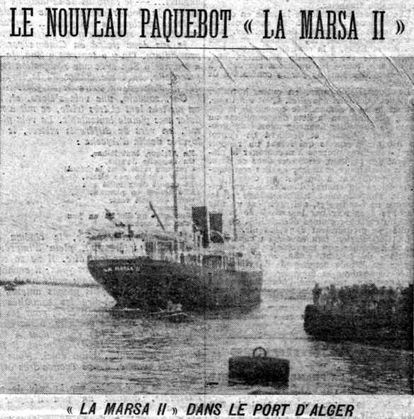 la "Marsa II " de la Compagnie de Navigation Mixte