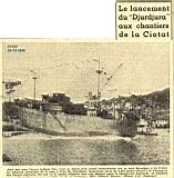 Le lancement du DJURDJURA aux chantiers de La Ciotat