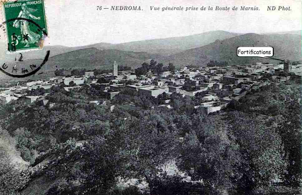 nedroma,vue generale prise de la route de marnia