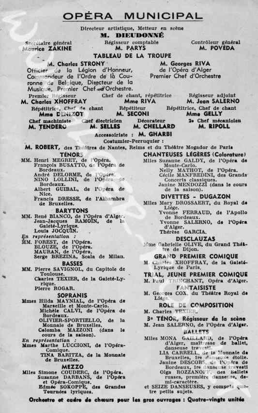 Programme officiel de la saison 1946-47