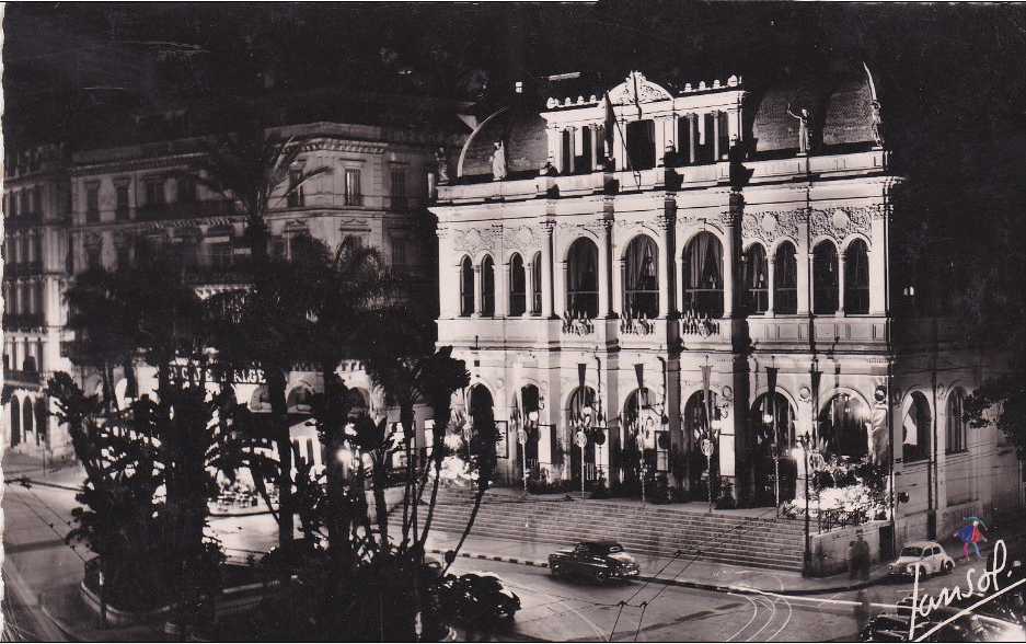 l'opera d'alger la nuit ex theatre le tantonville et le square bresson