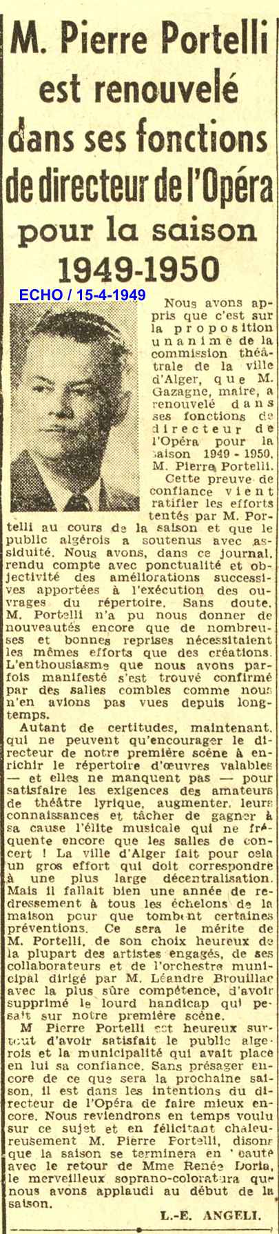 M. Pierre Portelli est renouvelé