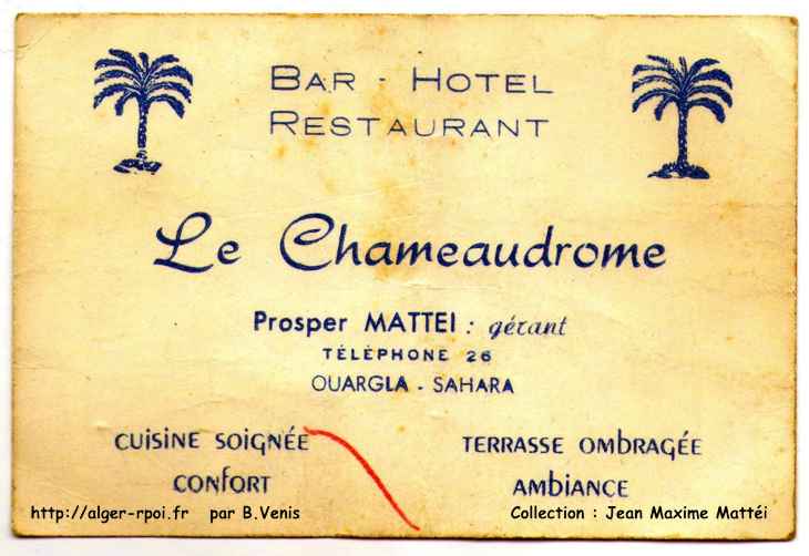 ouargla,oasis,bar-hotel-restaurant le chameaudrome,mattei