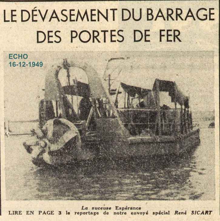 LE DÉVASEMENT DU BARRAGE DES PORTES DE FER