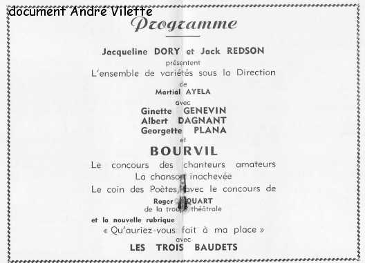 encadré du programme avc Bourvil