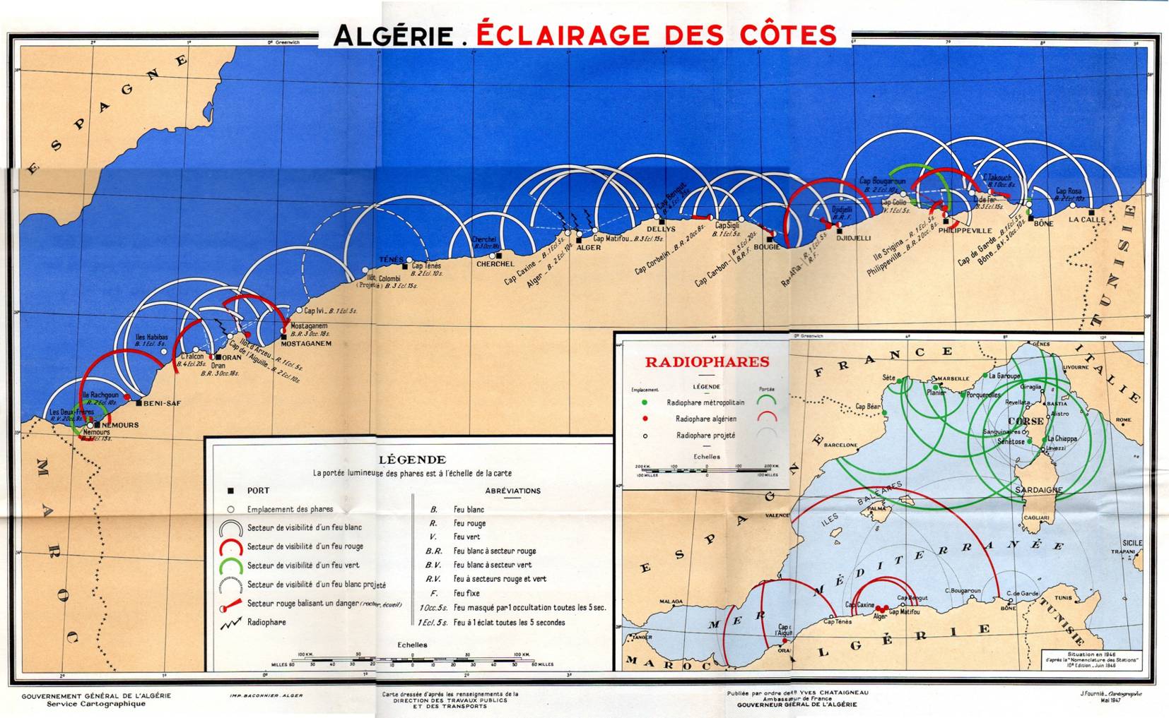 CARTE : ECLAIRAGE DES CÔTES