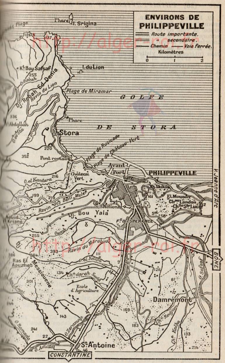 Philippeville, Plan des environs