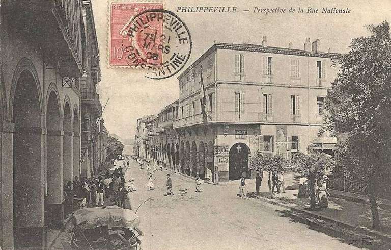 philippeville,perspective de la rue nationale