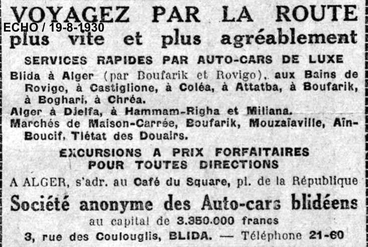 Auto-cars blidéens