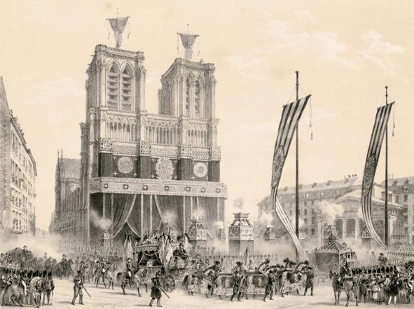 Funérailles du duc d’Orléans le 30 juillet 1842 à N.D. de Paris