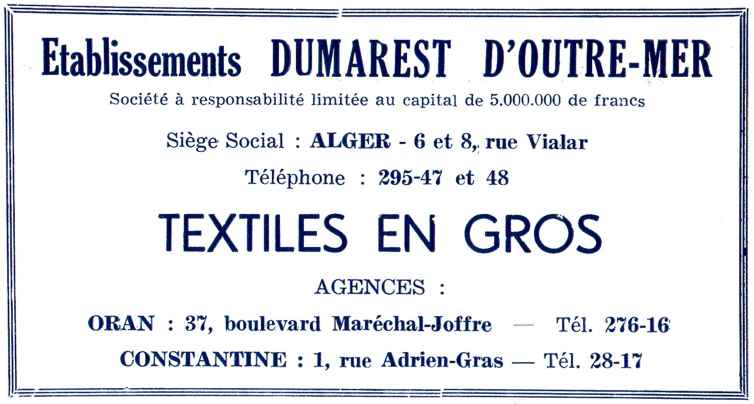 DUMAREST D'OUTRE-MER