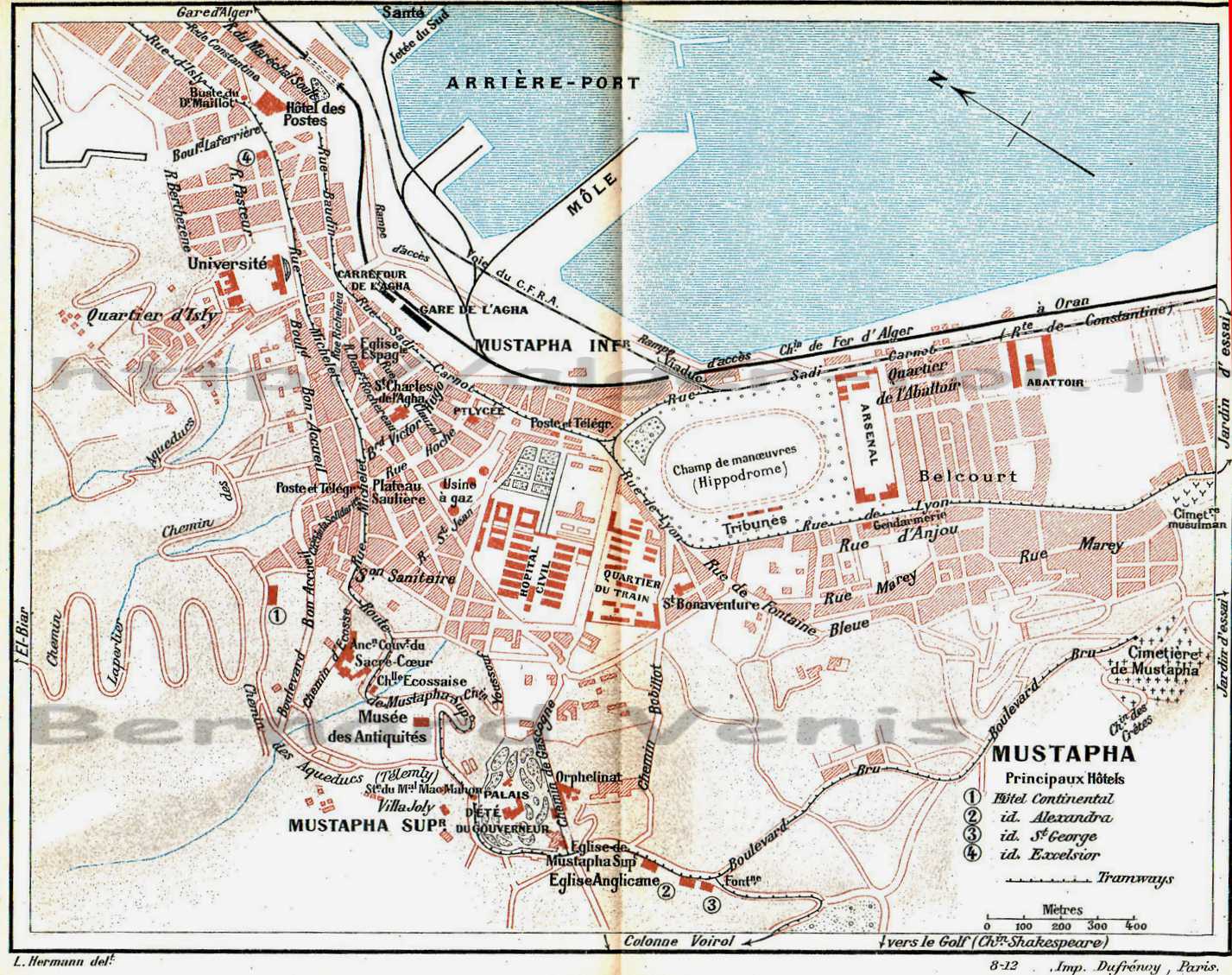 plan d'Alger,joanne 1914