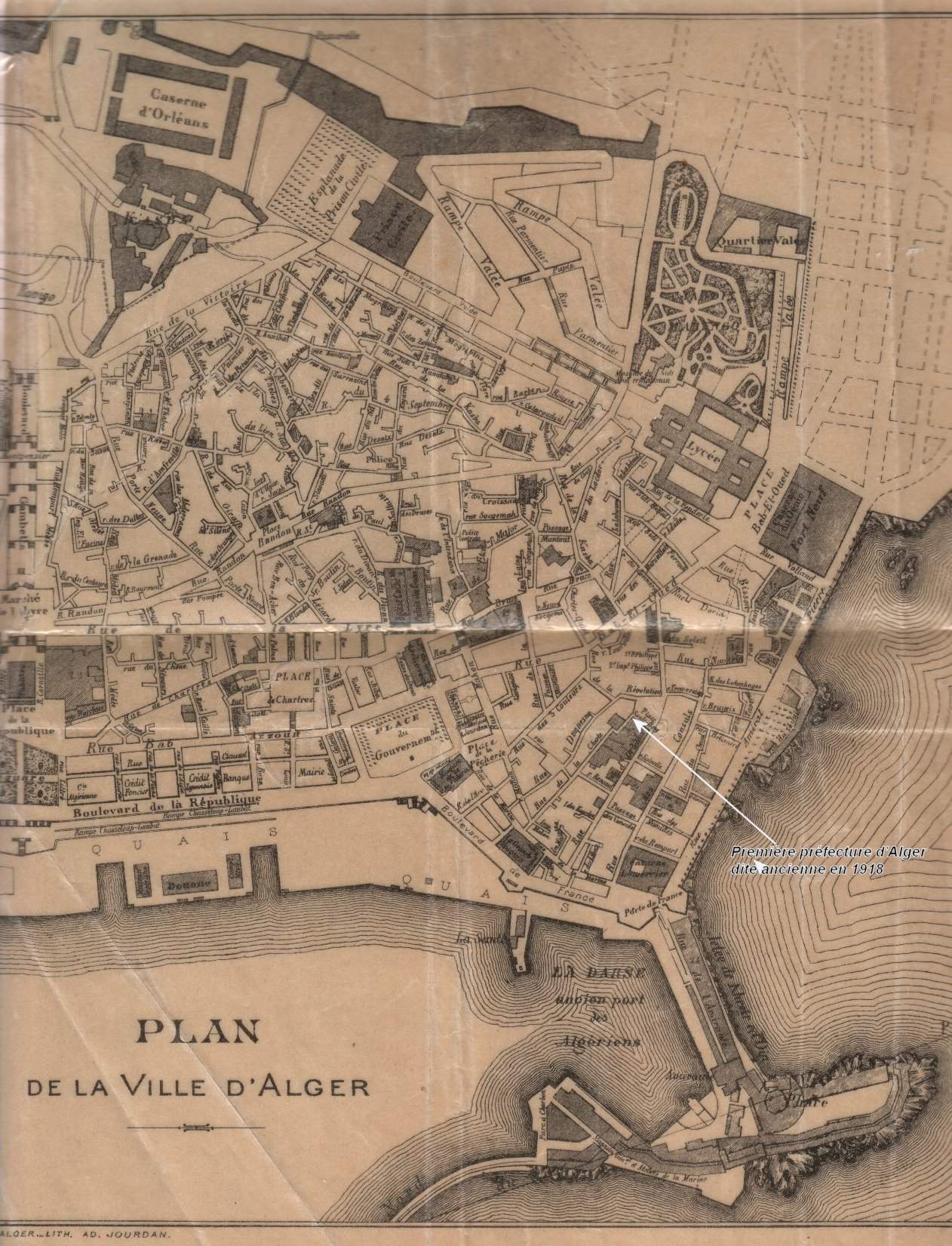 Alger, plan des débuts 1900 ?