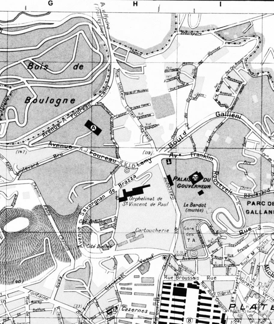 Plan 7: bois de Boulogne-Parc de Galland- hôpital Mustapha (partie)